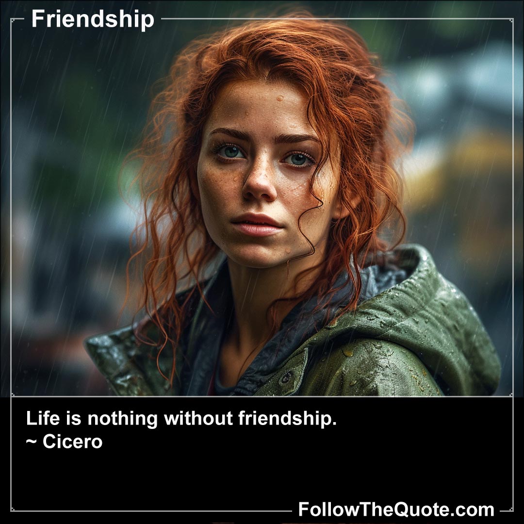 Quote: Life is nothing without friendship.